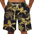 thumbnail image 2 of XINPING Swim Trunks with Compression Liner Lightweight Palm Tree Print Quick-Dry 4th Of July Swim Trunks with Pockets Upf 50+ Sun Protection Swimwear Bathing Suits, 2 of 5