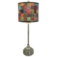 thumbnail image 2 of Royal Designs 28" Crystal and Brushed Nickel Buffet Lamp with Colorful Patchwork Design Hard Back Lamp Shade, Set of 2, 2 of 6