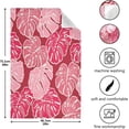 thumbnail image 3 of Coolnut Soft Absorbent Reusable Kitchen Towels, Set of 4|28x18 in, Pink Monstera Leaves Dining Kitchen Living Room Tea Towels Dish Towels Decorative Towels Washcloth Gift, 3 of 7