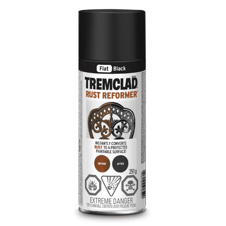 Tremclad Rust Reformer Spray Paint in Flat Black 291g