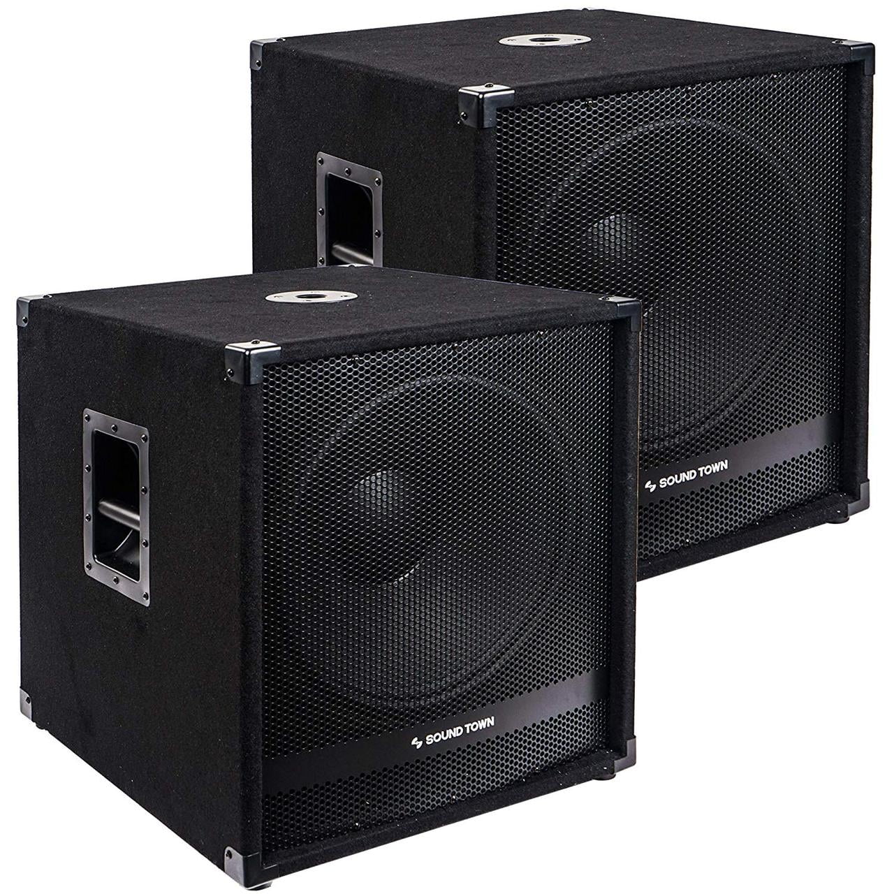 Sound Town 2Pack 18" 4000 Watts Powered Subwoofers with DSP, DJ PA Pro