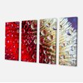 thumbnail image 2 of Colorful Red Flower in Raindrops - Large Floral Canvas Artwork, 2 of 3