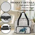 thumbnail image 5 of ZIATUBLE Hibiscus Turtle Sewing Machine Storage Bag Wooden Sewing Machine Tote Pattern Stain Resistant Carrying Travel Storage Compatible with Most Standard Sewing Machines, 5 of 7