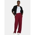 thumbnail image 2 of No Boundaries Soft Fleece Wide Leg Pants, 30” Inseam, 1 or 2-Pack, Women’s XXS-4X, 2 of 4