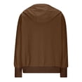 thumbnail image 6 of iHPH7 Corduroy Jacket Women Casual Outerwear Womens Shacket Womens Jackets Casual Zip Up Jacket Plain Hoodies for Women Going Out Jackets for Women Coffee M, 6 of 7