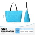 thumbnail image 4 of Fotbe Sky Blue Glitter Bolsa de Viaje para Playa - Resistente al Agua, Bolsa Tote de Gran Capacidad y Ligera con 7 Bolsillos para Mujeres y Hombres, 4 of 7