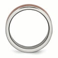 thumbnail image 2 of Titanium Grooved Edge 8mm Brown IP-plated Brushed/Polished Band, 2 of 9