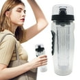 thumbnail image 2 of ​​Piwvid 960ML/32oz Fruit Infuser Sports Water Bottle with Strainer Spout Leak Proof Outdoor Hydration Cup for Gym Beach Cycling Fitness Juice Dispenser​​, 2 of 9