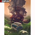 thumbnail image 1 of HOMFUN-pintura de diamante 5D DIY "Casa de coche", cuadrados o redondos de imitación bordado de diamantes, estilo punto de cruz 3D, decoración del hogar, A18690, 1 of 3