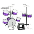 thumbnail image 4 of Stool Drum Set Jazz Drum Kit with Stool 7 Drums Musical Percussion Instruments for Beginner Holiday Gifts Thickened PVC Drumhead Easy Installation, 4 of 7