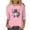 T2-Pink tops for women, variant on DIOAZUD Shirts for Women Breast Cancer Awareness Pink Ribbon 3/4 Sleeve Crew Neck Tops Cancer Survivor Tees Support Squad Tops