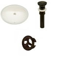 thumbnail image 1 of 19.5-in. W CUPC Oval Bathroom Undermount Sink Set In Biscuit - Oil Rubbed Bronze Hardware - Overflow Drain Incl. AI-20636, 1 of 1