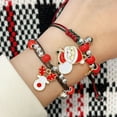 thumbnail image 6 of Wrapables Friendship Beaded Enamel Charm Bracelet, Santa, 6 of 7