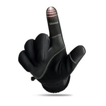 Masteelf Cycling Gloves Touching Screen Gloves Waterproof Warm Gloves Cycling Running Climbing Winter Outdoor Sports Men and Women Size XXL (Black)