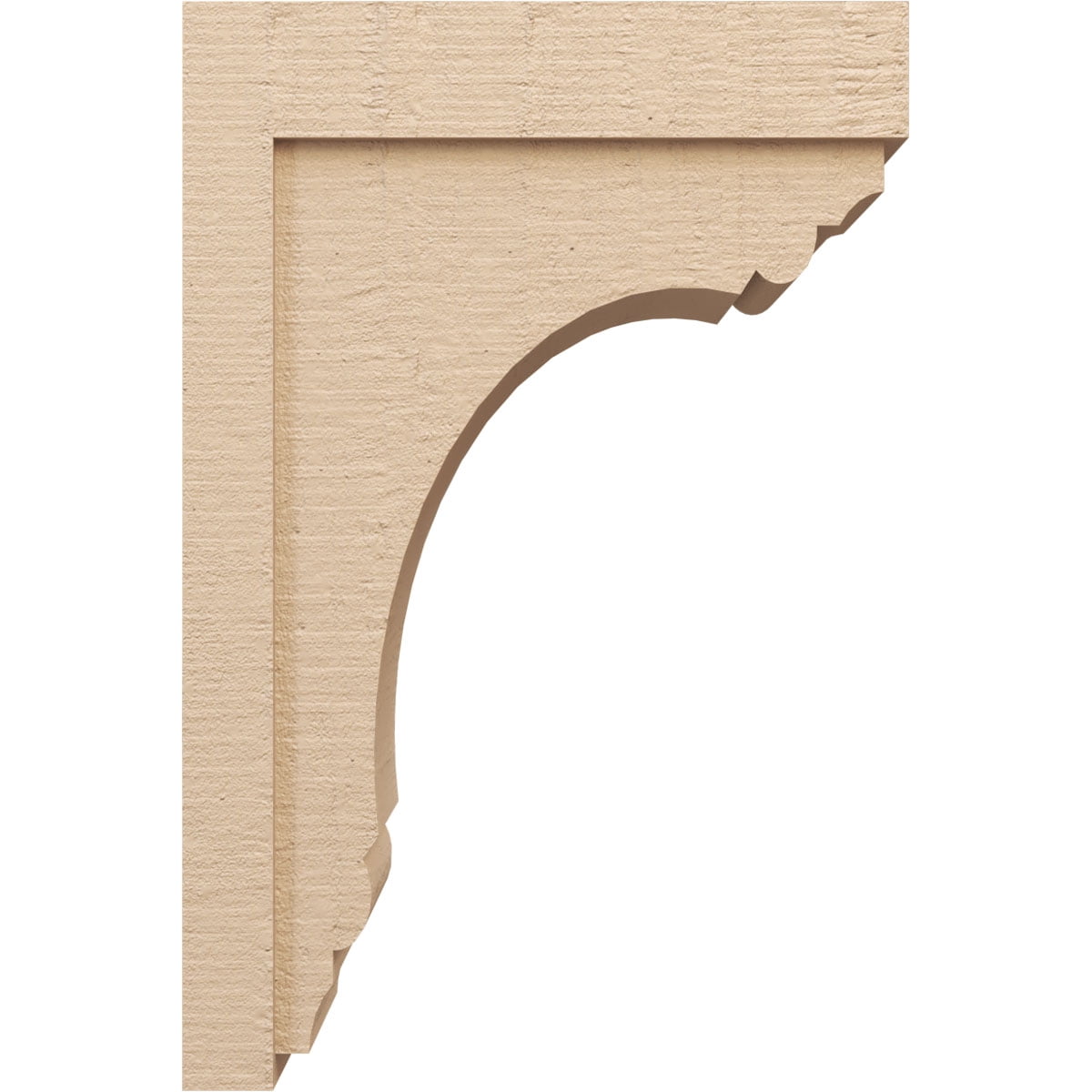 10"W x 20"D x 30"H Classic Warren Rough Cedar Woodgrain TimberThane Corbel, Primed Tan