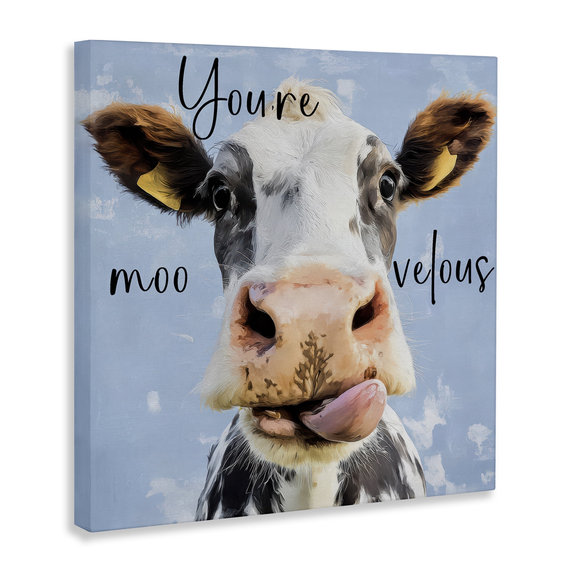 Stupell Industries You're Moo-velous Cow Canvas Wall Art, design by Kim Curinga
