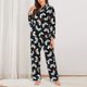 thumbnail image 2 of Balery Game Conjunto de Pijama con Estampado para Mujer, Conjunto de Dos Piezas con Manga Larga, Ropa de Dormir Suave con Bolsillos, Pijamas Cómodos-Medium, 2 of 7