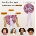 thumbnail image 5 of SENGTERM Kids Bonnet for Girls New Silk Bonnets for Kids,Double Layer Satin Bonnet,Tie Band Adjustable Sleep Cap for Child Curly Hair(3-12years), 5 of 7