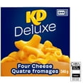 thumbnail image 1 of KD Deluxe Four Cheese Macaroni and Cheese Frozen Dinner, 340g Box, 1 of 15