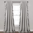 thumbnail image 1 of Lush Decor Reyna - Juego de Paneles de Cortina de Ventana con Volantes, par, 54 Pulgadas de Ancho x 84 Pulgadas de Largo, Gris Claro, Cortina fluida, Cortinas románticas con Volantes para recámara,, 1 of 14