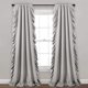 thumbnail image 1 of Lush Decor Reyna - Juego de Paneles de Cortina de Ventana con Volantes, par, 54 Pulgadas de Ancho x 84 Pulgadas de Largo, Gris Claro, Cortina fluida, Cortinas románticas con Volantes para recámara,, 1 of 14