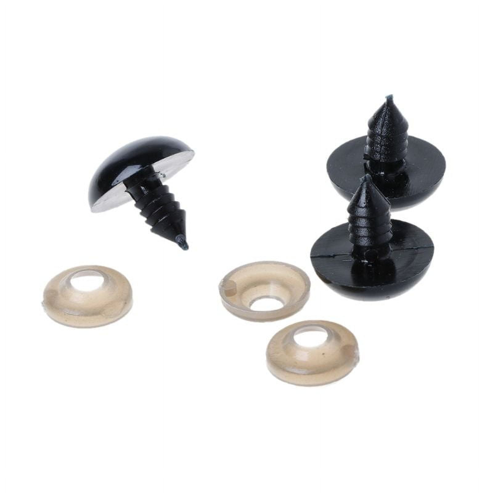 VASANA 100PCS 20mm Brown Plastic Safety Screw Eyes Craft Making Eyes
