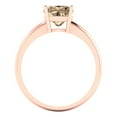 thumbnail image 4 of Solitaire Engagement Ring for Women - 2ct Yellow Moissanite in 18K Rose Gold Promise Ring, 4 of 6