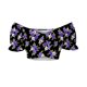 thumbnail image 5 of Blusa corta fruncida con hombros descubiertos y estampado de manga corta sin tirantes para mujer Pompotops  hkajfhjk473554, 5 of 6
