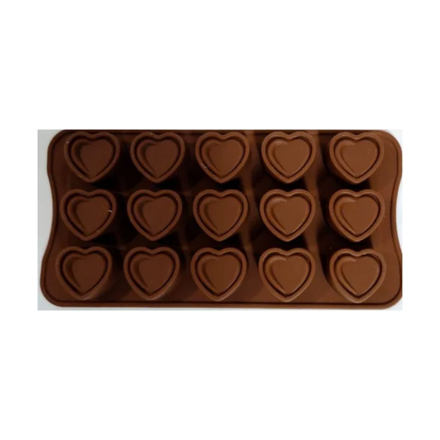 Moldes De Silicona Para Chocolate De 15 Corazones