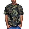 thumbnail image 2 of Mens Workout Shirts Big And Tall Short Sleeve Crewneck Camouflage T-Shirts Causal Stylish Camo Pullover Top Tees,Dark Green L, 2 of 6