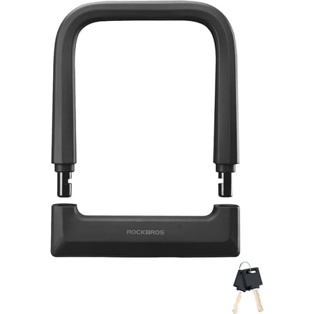 ROCKBROS Bicycle Lock Set,Bike U-Lock Security Steel Cable