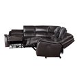 thumbnail image 7 of Steve Silver Alexandria 6-Piece Dual-Power Leather Reclining Sectiona, Chocolate, 7 of 7