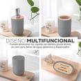 thumbnail image 4 of Accesorios de Baño 4 Piezas | Juego para Baño Moderno de Bambu | Juego de Accesorios de Plastico | Conjunto de 4 piezas para Baño, 4 of 5