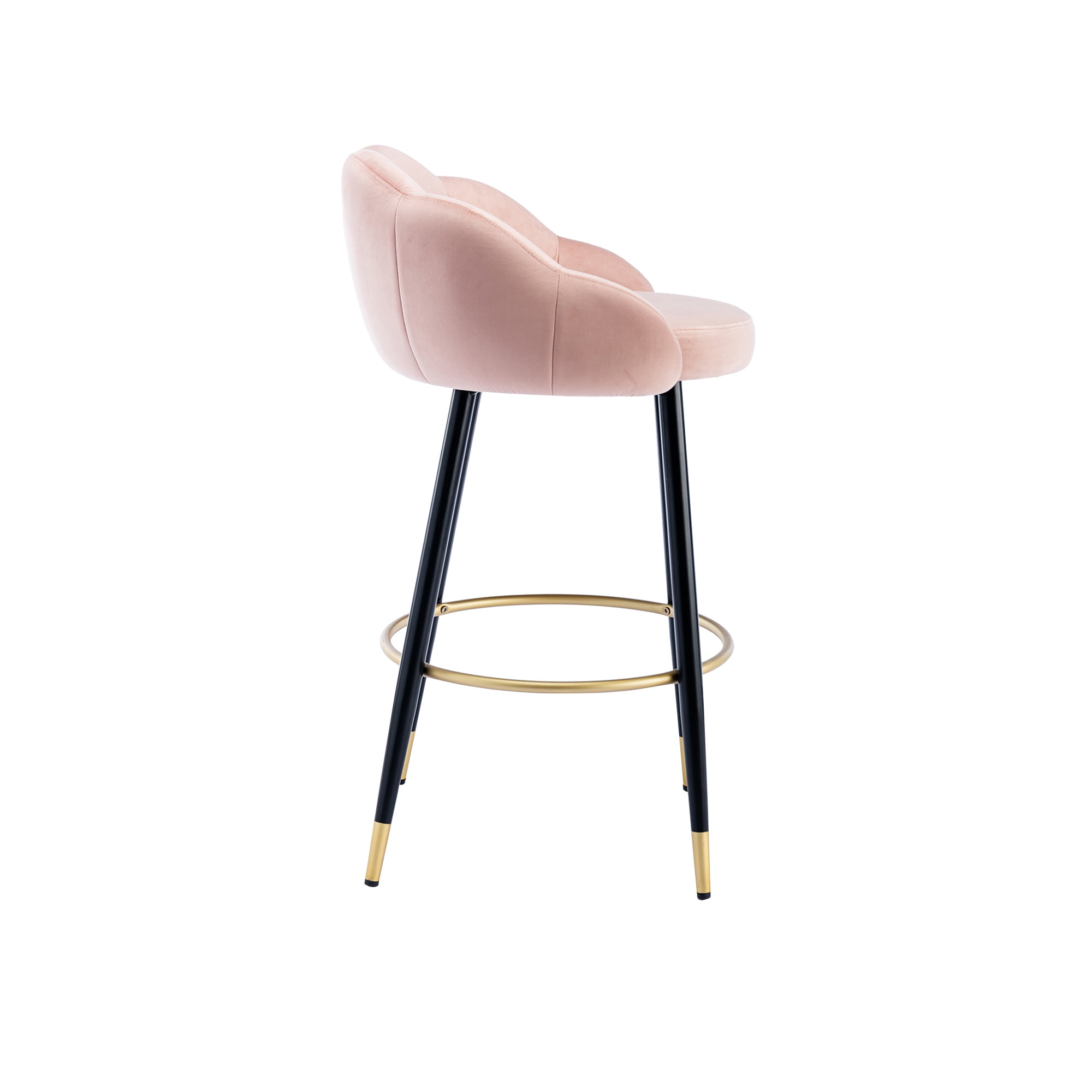 Resenkos Bar Stools Set of 2,with Back and Footrest Counter Height Dining Chairs,Pink Resenkos Bar Stools Set of 2,with Back and Footrest Counter Height Dining Chairs,Pink