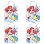 Large Plastic The Little Mermaid Goodie Bags, 4ct