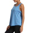 thumbnail image 6 of CAIXIA Racerback Tank Tops for Women Sleeveless Cropped Tank Tops Scoop Neck Undershirt Running Muscle Tank Yoga Shirts Plus Size Gym Clothes,Light blue, 6 of 7