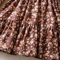 thumbnail image 5 of FAOWME Big Girls Dresses Long Sleeve Round Neck Floral Print Elegant Fashion Dress For Autumn Winter Holiday Party Brown 5-6 Years, 5 of 7