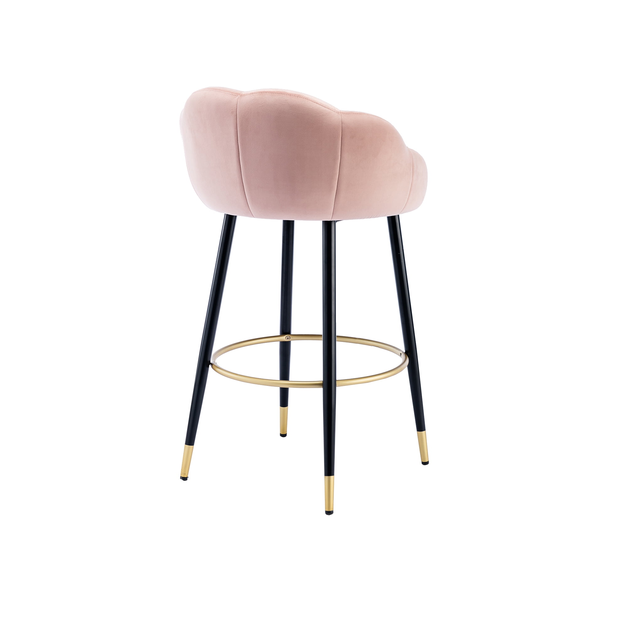 Resenkos Bar Stools Set of 2,with Back and Footrest Counter Height Dining Chairs,Pink Resenkos Bar Stools Set of 2,with Back and Footrest Counter Height Dining Chairs,Pink