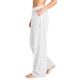 thumbnail image 2 of Plus Size Pants for Women 13x New Wide Leg Pants for Women Elastic Waist Textured Long Trousers with Tassel Drawstring Loose Fist Casual Pants with Pockets, 2 of 6