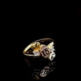 thumbnail image 2 of 10K Solid Tri Color Yellow, Rose and White Gold 15 Cz Ring For Women, 2 of 3