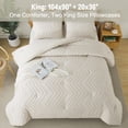 thumbnail image 5 of Juego de edredón Litanika tamaño king beige con 2 fundas de almohada, 5 of 5