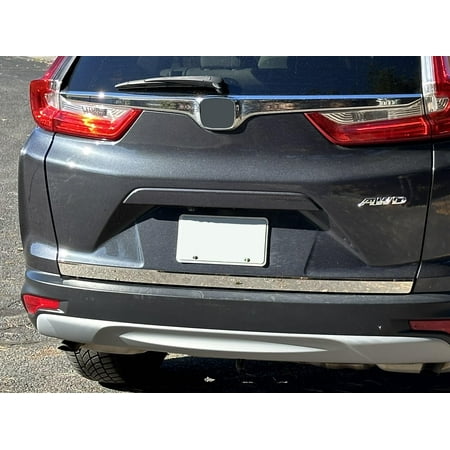 QAA 1 piece Stainless Steel Rear Deck Trim, Trunk Lid Accent, 1.75" Width, with trim crease that is compatible with Honda CR-V 2017-2022 RD17235