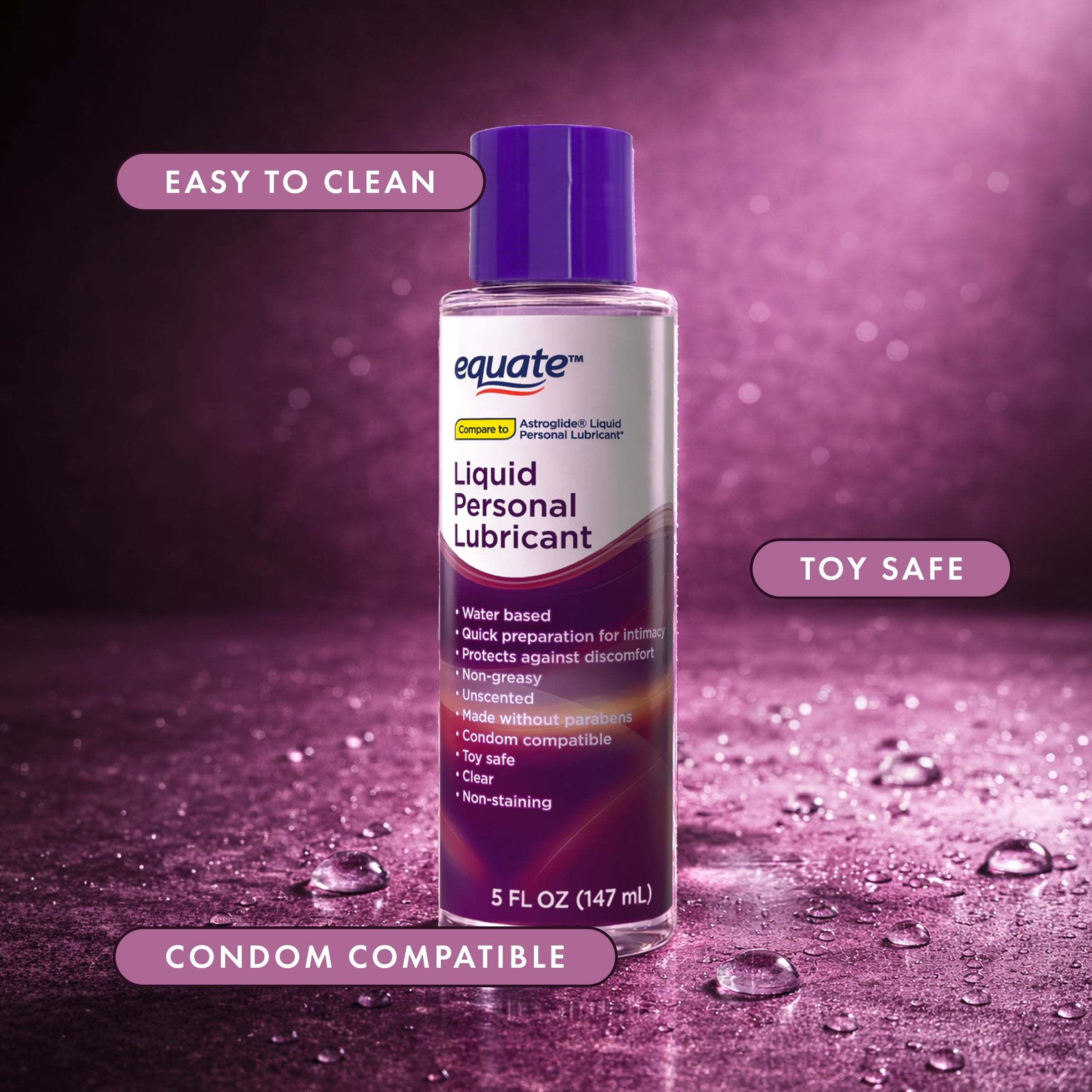 Equate Liquid Personal Lubricant, 5 fl oz, Compare to Astroglide® Liquid Personal Lubricant