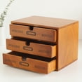 thumbnail image 4 of Retro Multi-layer Wooden Desktop Drawer Storage Box Cabinet Organizer Supplies, 4 of 9
