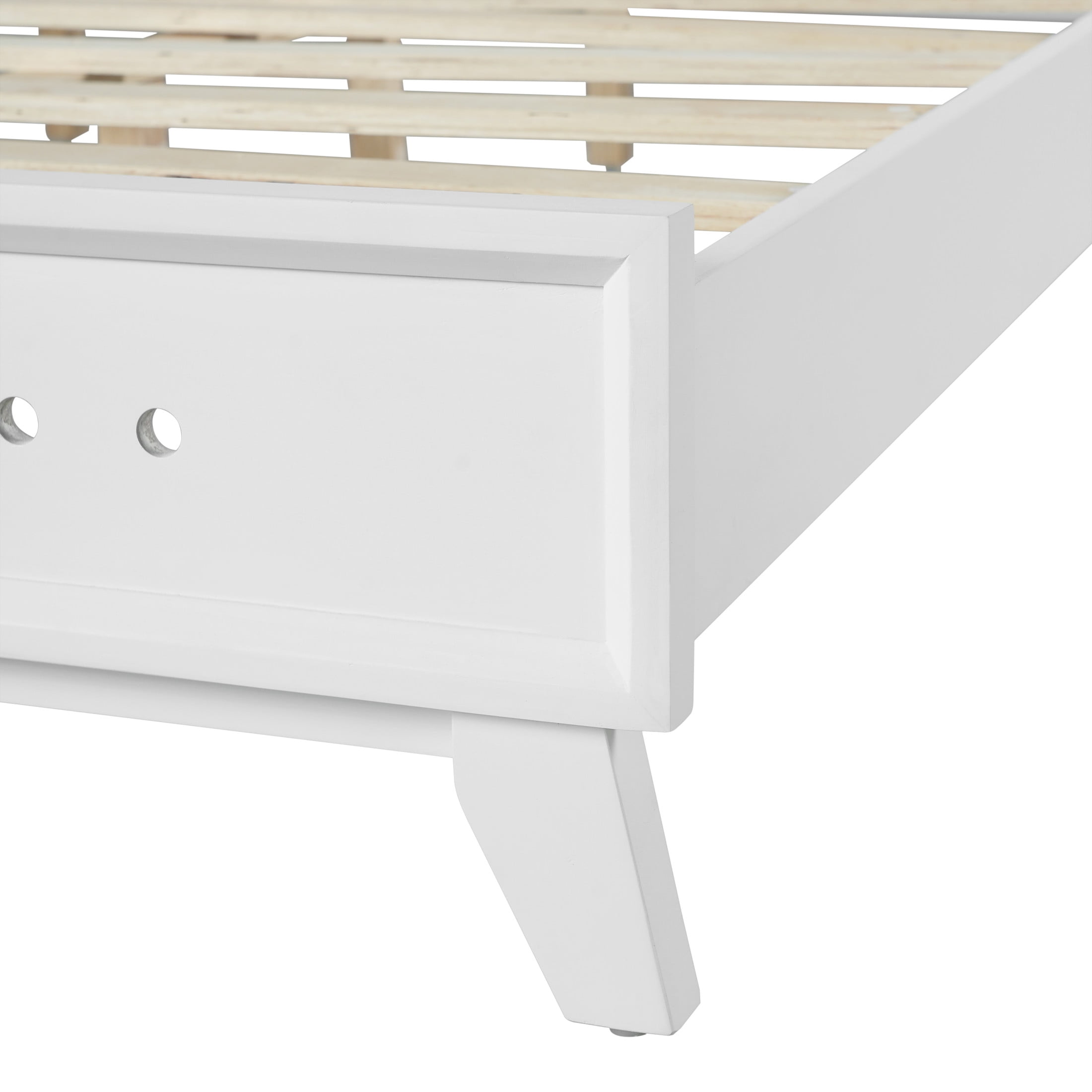 Christopher Knight Home Elegant Wooden King Size Bed Frame with Headboard, White