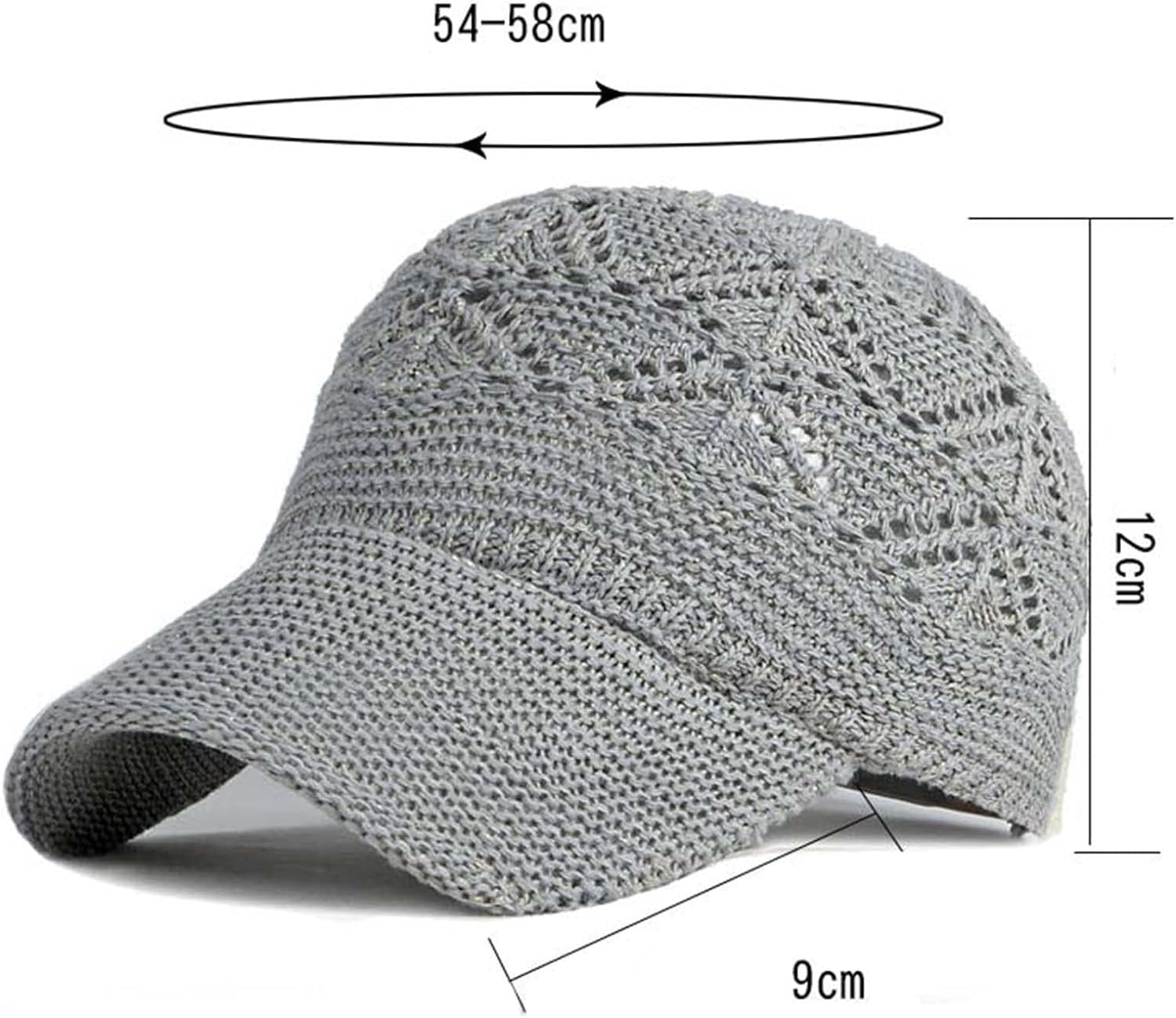 CoCoMangos Knit Floral Crochet Packable Knit Baseball Cap  display picture 2
