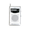 thumbnail image 1 of HRS Global - Mini Radio Portable AM/FM, Antenne Télescopique, Argent, 1 of 2