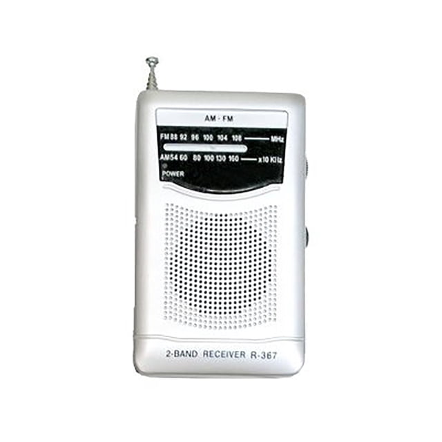 HRS Global - Mini Radio Portable AM/FM, Antenne Télescopique, Argent