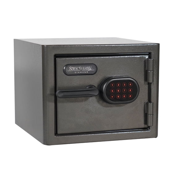 Diamond 0.79 cu ft Fire/Waterproof Home & Office Safe with E-Lock, Dark Gray Hammertone