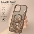 thumbnail image 3 of Case for iPhone 13 Pro Case, Magnetic Phone Case for iPhone 13 Pro [Compatible with MagSafe] Slim Fit Wild Flowers Floral Design Shockproof Protective Bumper Women Men Girls Boys Cover- Brown, 3 of 5